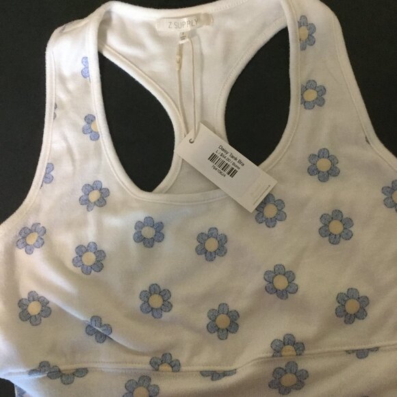 NWT Daisy Tank Bra Z Lounge by Z Supply size large razor style back - Picture 1 of 4